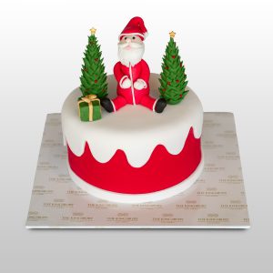Merry Santa Ribbon Cake 1kg. December 2025