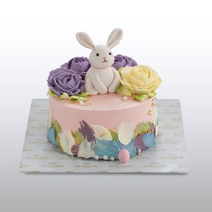 Bunny Bloom Ribbon Cake